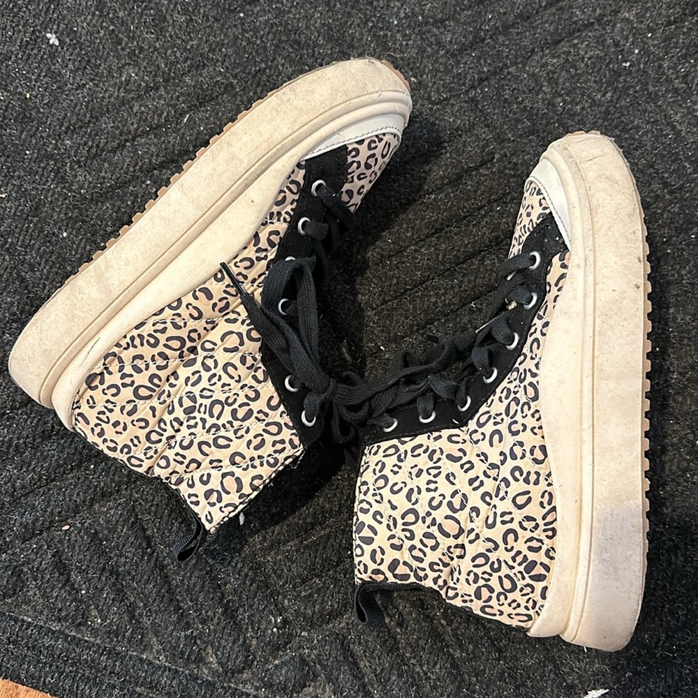 Zara Quilted Animal Print Sneakers